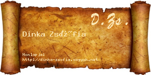 Dinka Zsófia névjegykártya