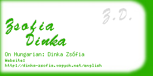 zsofia dinka business card